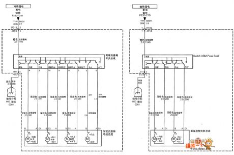 SHANGHAI GM BUICK(LaCROSSE) saloon car power seat circuit diagram(one)