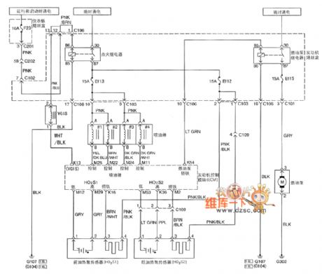 SHANGHAI GM BUICK（Excelle）saloon car engine circuit diagram(two)