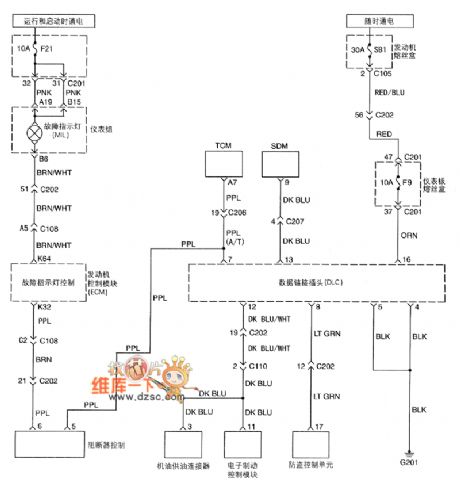 SHANGHAI GM BUICK（Excelle）saloon car engine circuit diagram(six)