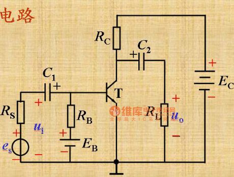 Common emitter amplifying circuit