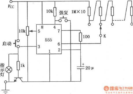 Precise timing circuit composed of 555