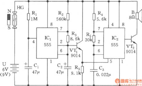 The multivibrator circuit with variable pitch