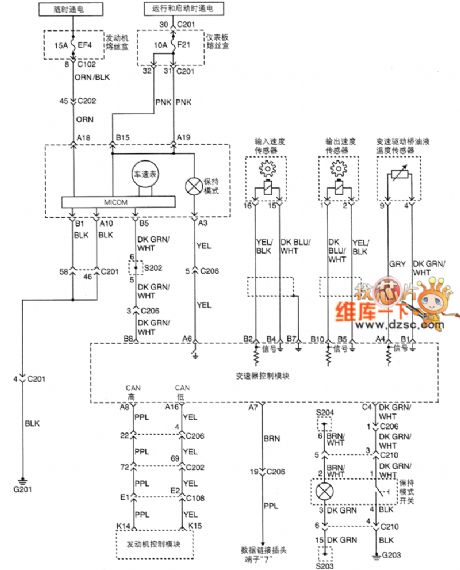 SHANGHAI GM BUICK(Excelle) saloon car automatic transmission circuit diagram(one)