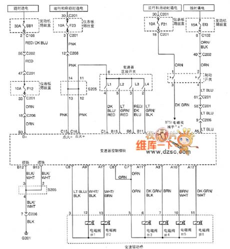 SHANGHAI GM BUICK(Excelle) saloon car automatic transmission circuit diagram(two)