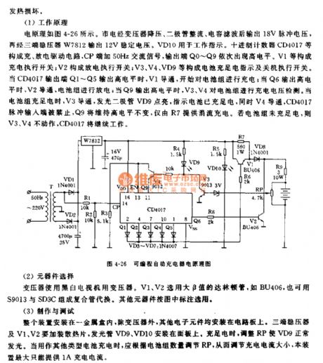 Programmable automatic charger circuit