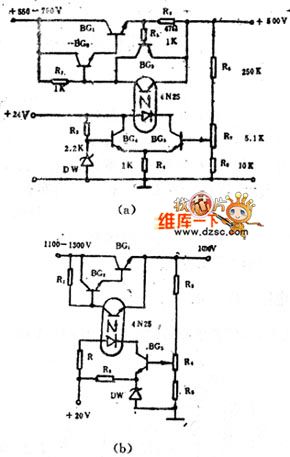 Photocoupler high voltage regulator circuit diagram