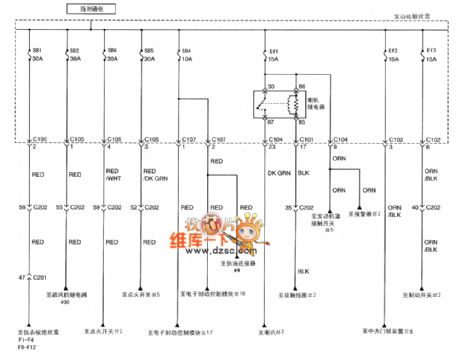 Shanghai GM BUICK（Excelle）saloon car carriage body power distribution system circuit diagram(two)