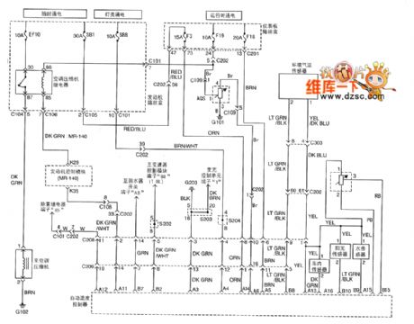 Shanghai GM BUICK（Excelle）saloon car air-conditioning system circuit diagram(one)