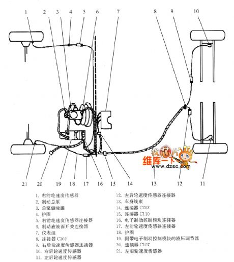 Shanghai GM BUICK（Excelle）saloon car anti lock braking system circuit diagram(four)