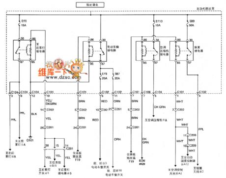 Shanghai GM BUICK（Excelle）saloon car carriage body power distribution system circuit diagram(four)