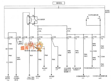 Shanghai GM BUICK（Excelle）saloon car carriage body power distribution system circuit diagram(five)