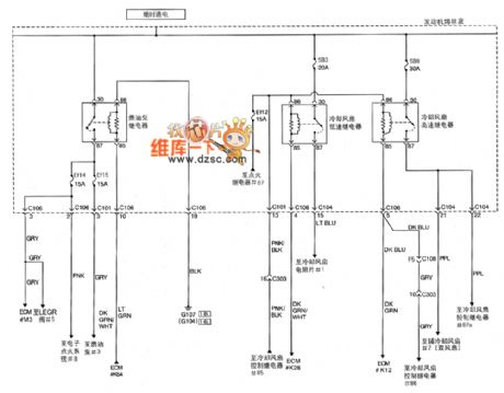 Shanghai GM BUICK（Excelle）saloon car carriage body power distribution system circuit diagram(six)