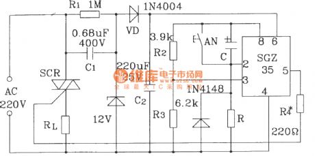 Timing trigger SCP circuit composed of SGZ35 time control integrated circuit