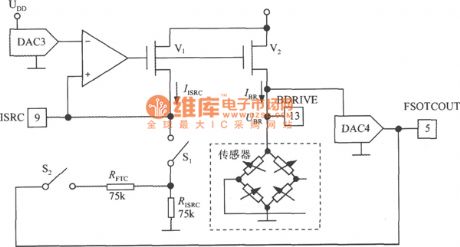 Digital pressure signal disposal device MAX1458 bridge excitation circuit