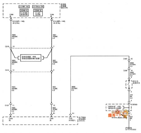 Shanghai GM Chevrolet(Epica) saloon car anti lock braking system circuit diagram(three)