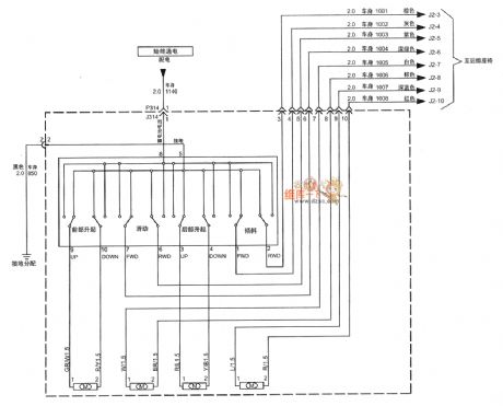 Shanghai GM BUICK(LaCROSSE) saloon car motor-driven seat circuit diagram(three)