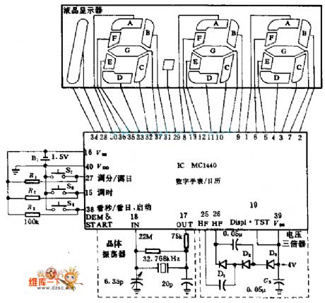 1.5v LCD circuit diagram