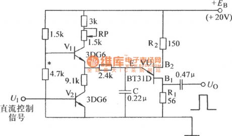 Single junction transistor controllable pulse generator circuit