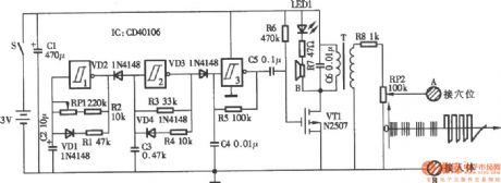 Electrical impulses treatment circuit