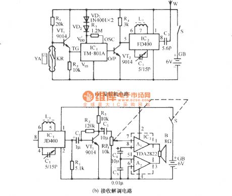 Valuables pilfering tracker circuit diagram 1 (KD400/JD400)