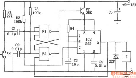 Low power timer composed of 555