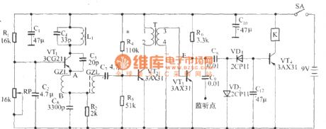 Super-regenerative type radio receiver circuit diagram