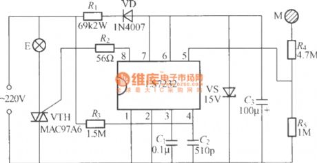 LS7232 touch stepless dimming light circuit