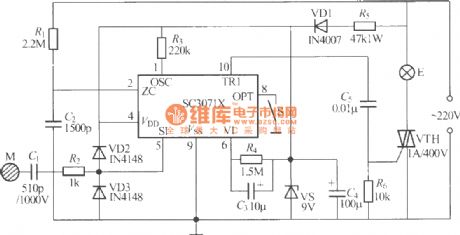 SC3071X touch stepping dimming light circuit