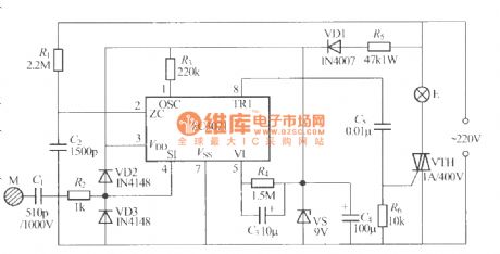 SC3071 touch stepping dimming light circuit