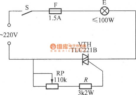Simplest bidirectional SCR dimming light circuit