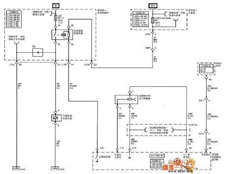 SHANGHAI GM Chevrolet（Epica）saloon car air-conditioning system manual control circuit diagram(seven)