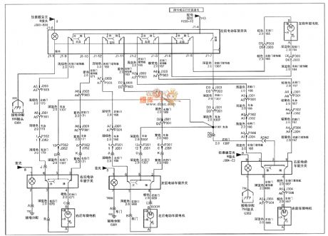 SHANGHAI GM BUICK(LaCROSSE) saloon car motor-driven window circuit diagram(three)