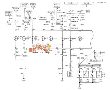 SHANGHAI GM BUICK（Excelle）saloon car instrument board circuit diagram(one)