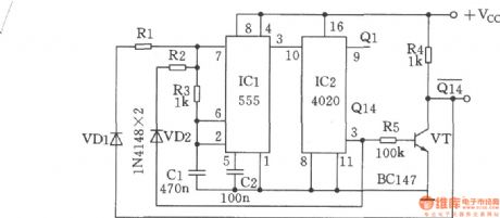 Long cycle on / off multivibrator