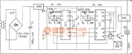 Fans imitating natural wind control circuit with CD4541
