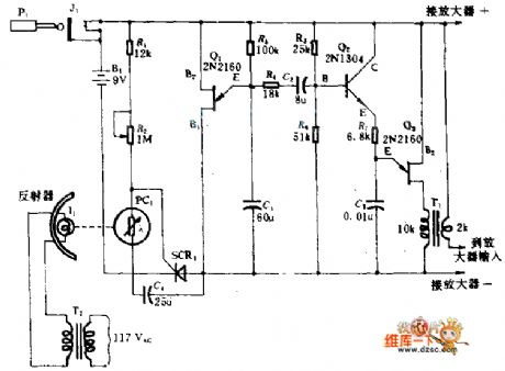 Photoelectric alarm circuit diagram