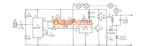 Touch music color lamp circuit(BH-SK-I)