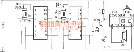 Circulation regularly reminded decoder circuit with CD4511