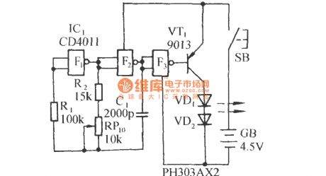 Infrared remote control music outlet circuit diagram 2 (PH303A)