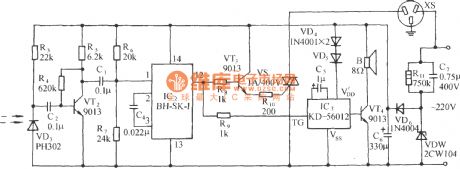 Infrared remote control music outlet circuit diagram 2 (PH303A)