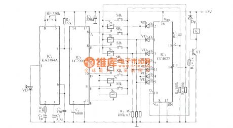 Infrared remote control code switch circuit