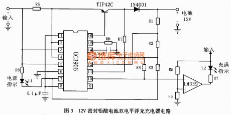 12V seal Pb acid dual level folating charger circuit