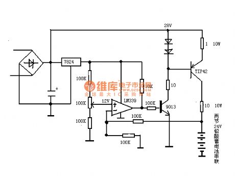 12V Pb acid storage battery charging circuit