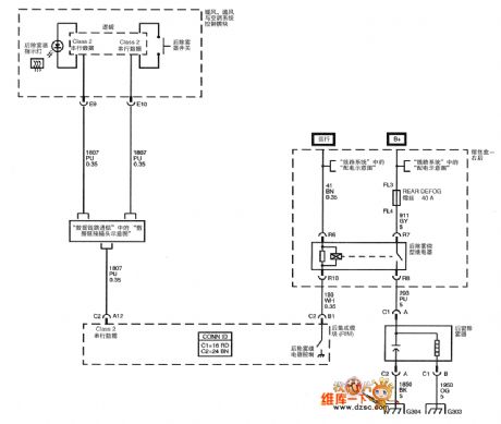 Shanghai General Cadillac CTS Car Defrost System Circuit