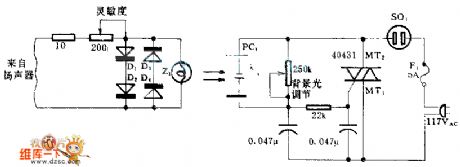 500 w Light modulation circuit diagram