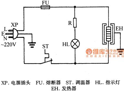 Glanze CFK-120A automatic electric heat pan circuit