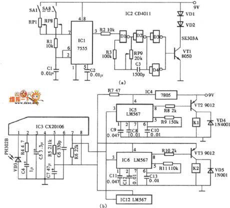 Circuit Diagram of 8-channel Infrared Ray Remote Control ...