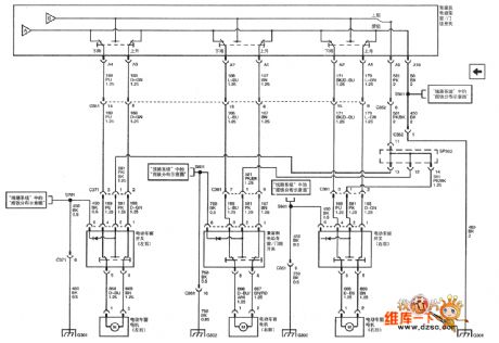 SHANGHAI GM Chevrolet（Epica）saloon car rearview mirror/car window circuit diagram(two)