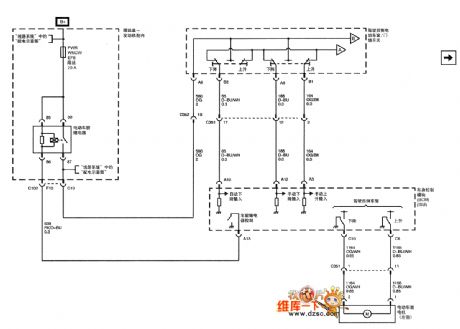 SHANGHAI GM Chevrolet（Epica）saloon car rearview mirror/car window circuit diagram(one)