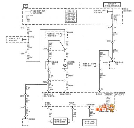 SHANGHAI GM Chevrolet（Epica）saloon car instrument board circuit diagram(eight)